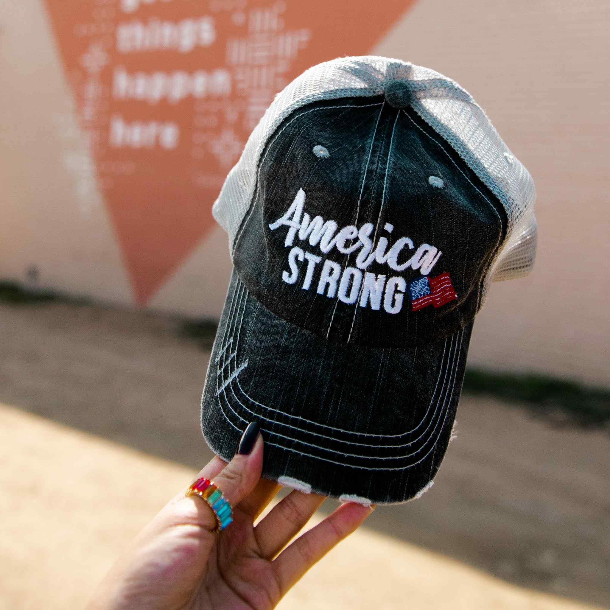 America Strong Wholesale Women's Trucker Hat