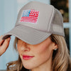 American Flag Wholesale Women's Foam Trucker Hat