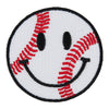 Baseball Happy Face Wholesale Iron On Hat Patch (SET OF 3)
