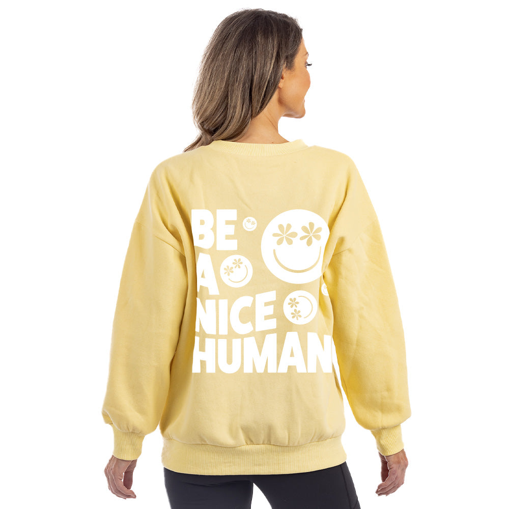Be A Nice Human Women's Wholesale Graphic Sweatshirt