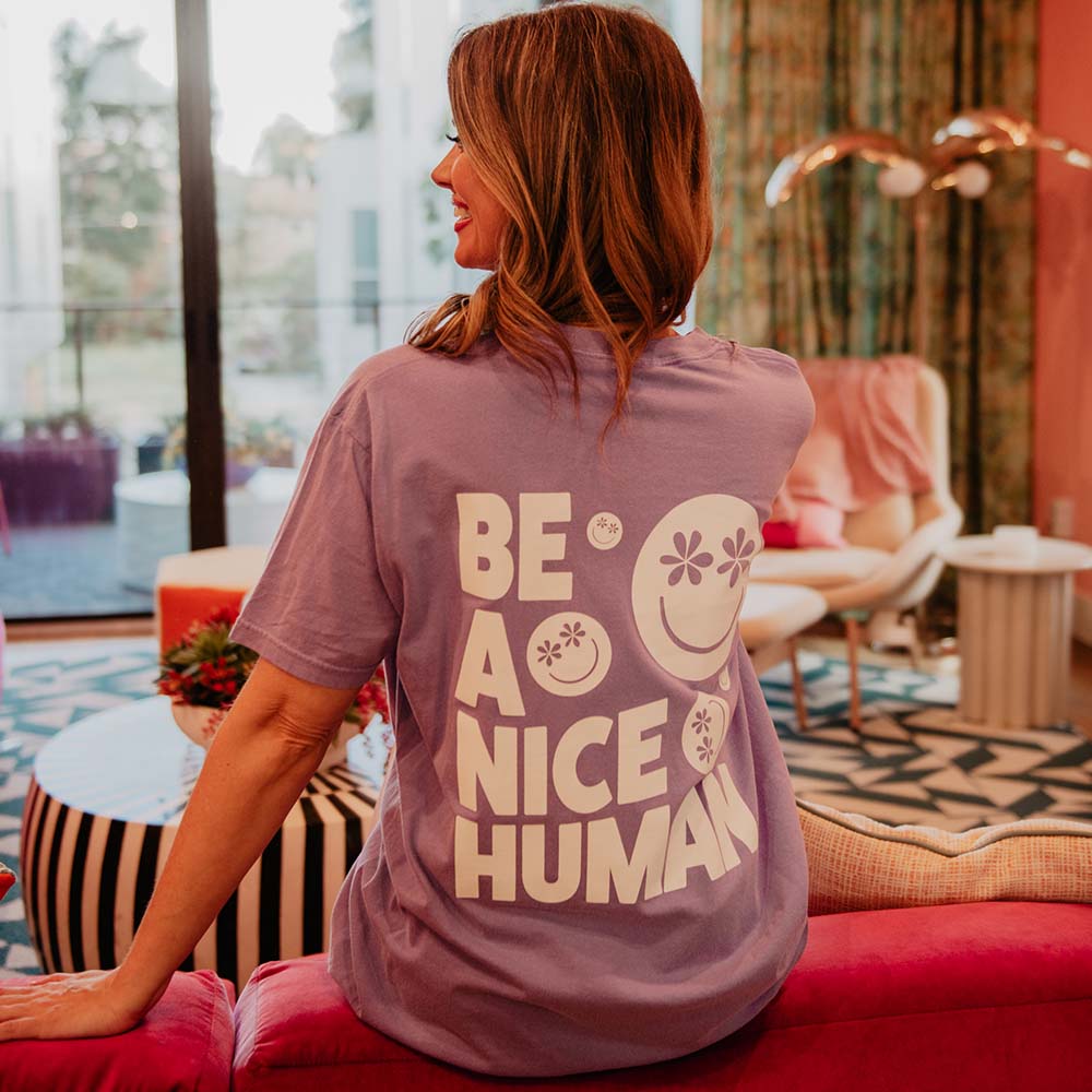 Be A Nice Human Wholesale Oversized Graphic Tee