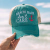 Beach Hair Don't Care with Anchor Wholesale Trucker Hat