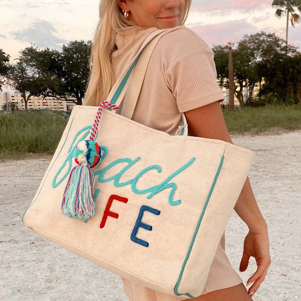 Canvas bag beach Clearance