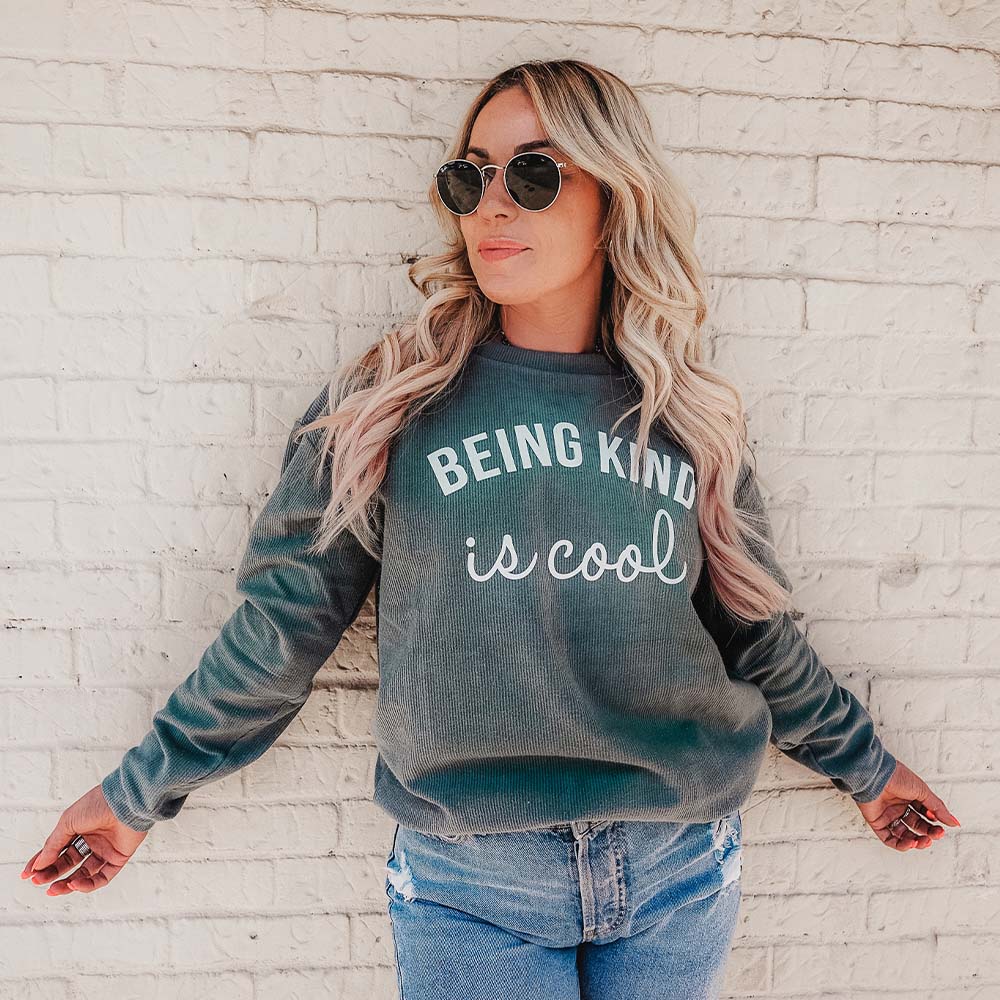 Being Kind is Cool Wholesale Corded Sweatshirt