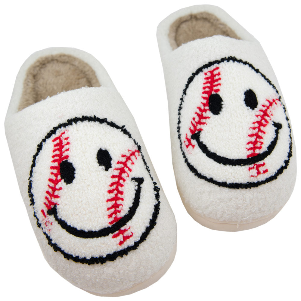 Baseball Happy Face Wholesale Slippers for Women