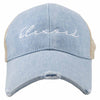 Blessed (Cursive) Wholesale Denim Trucker Hat