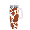 Brown and White Cow Wholesale Tumbler