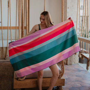 Color block towels outlet