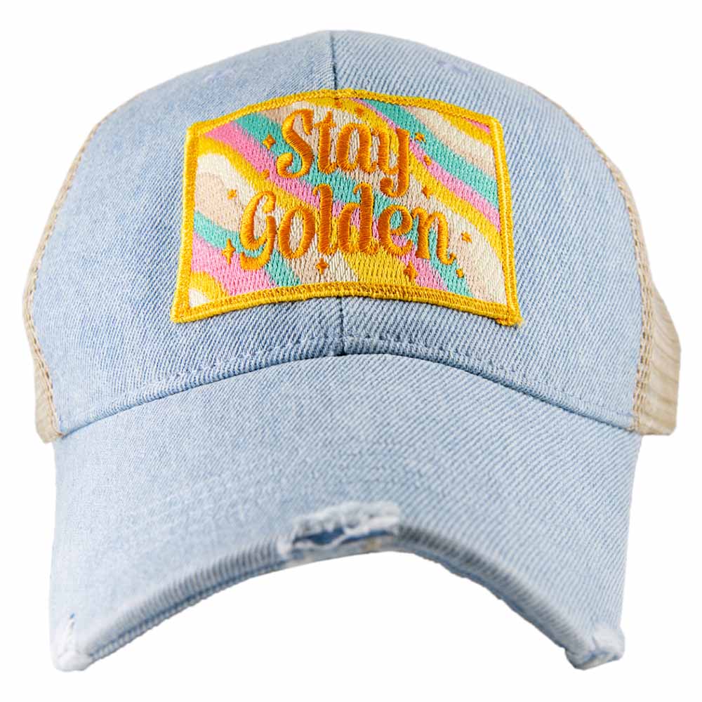 Stay Golden Patch Trucker Wholesale Denim Hat