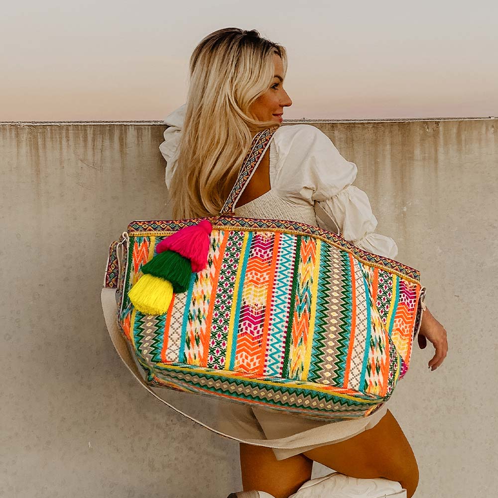 Bohemian Rainbow Travel Weekender Bag