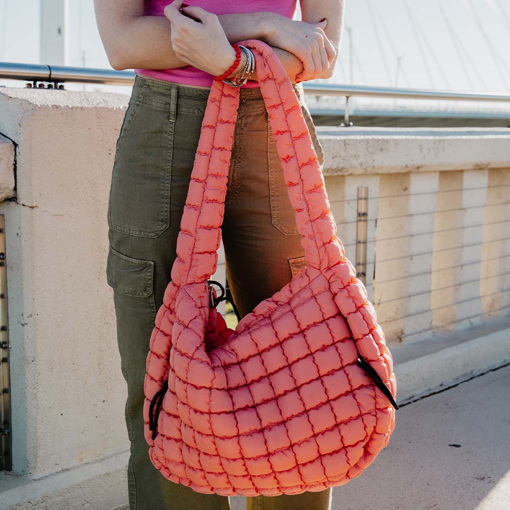 Coral Wholesale Quilted Women's Tote Bag