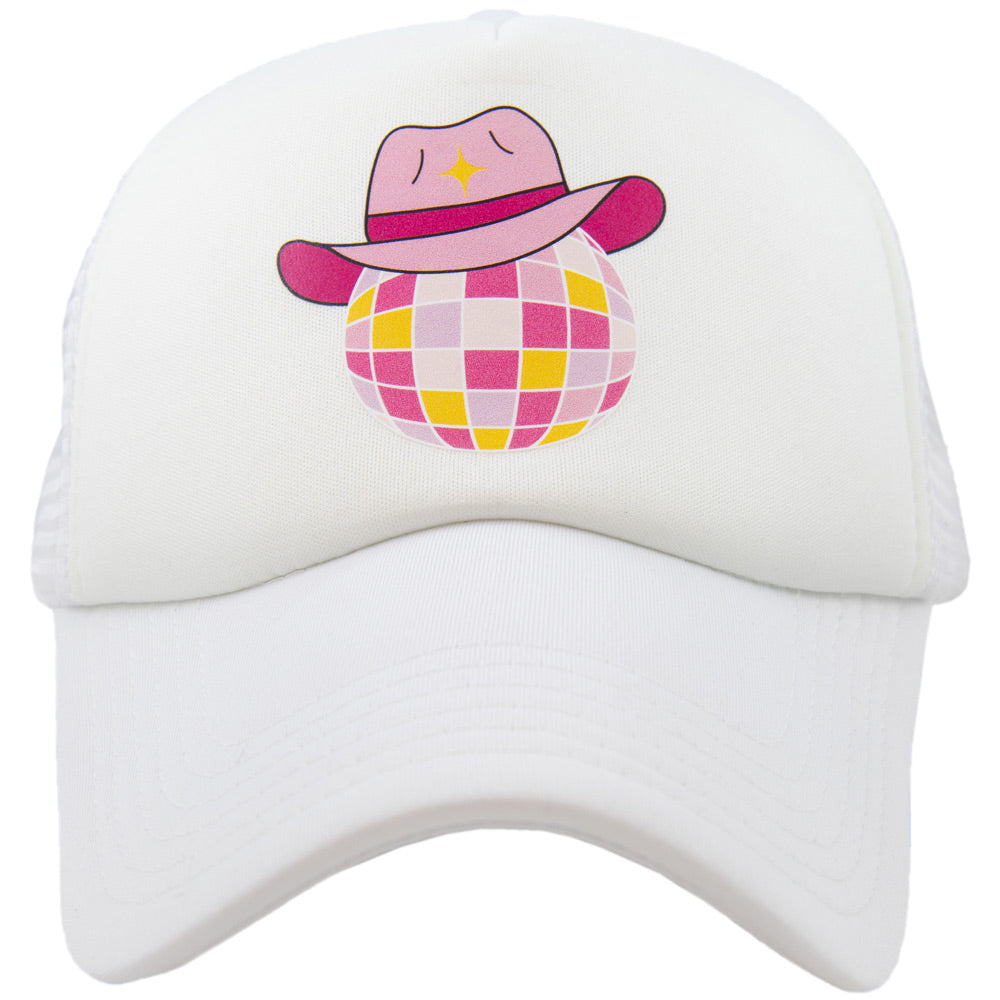 Disco Ball Cowgirl Wholesale Foam Trucker Hat