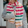 Rainbow Stripes Wholesale Crochet Scarf for Women