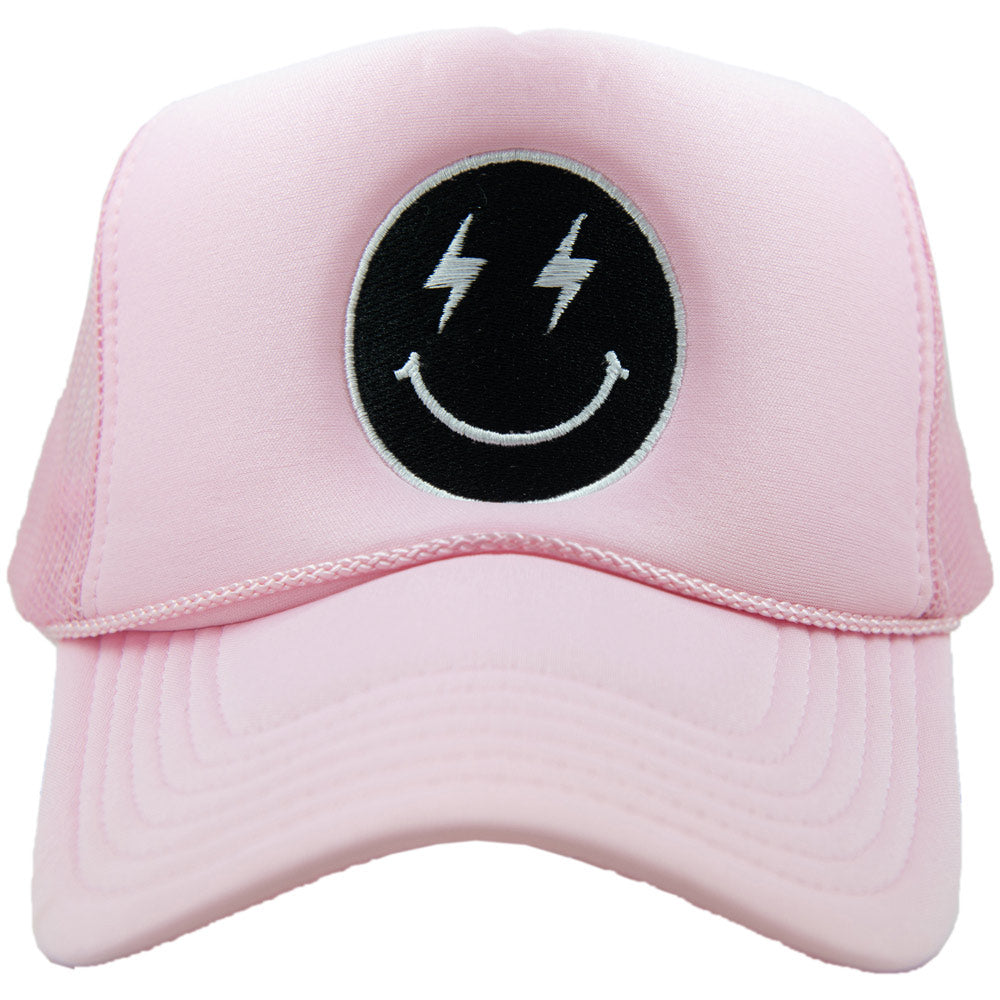 Black Lightning Happy Face Wholesale Foam Hat