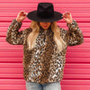Brown Leopard Wholesale Sherpa PULLOVER with Pockets