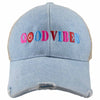 Happy Good Vibes Trucker Wholesale Denim Hat