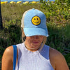 Yellow Happy Face Wholesale Denim Trucker Hat