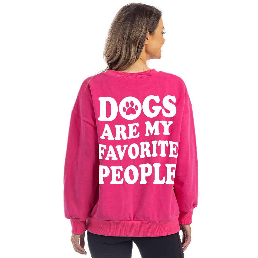 Dogs Are My Favorite People Crewneck Wholesale Sweatshirt