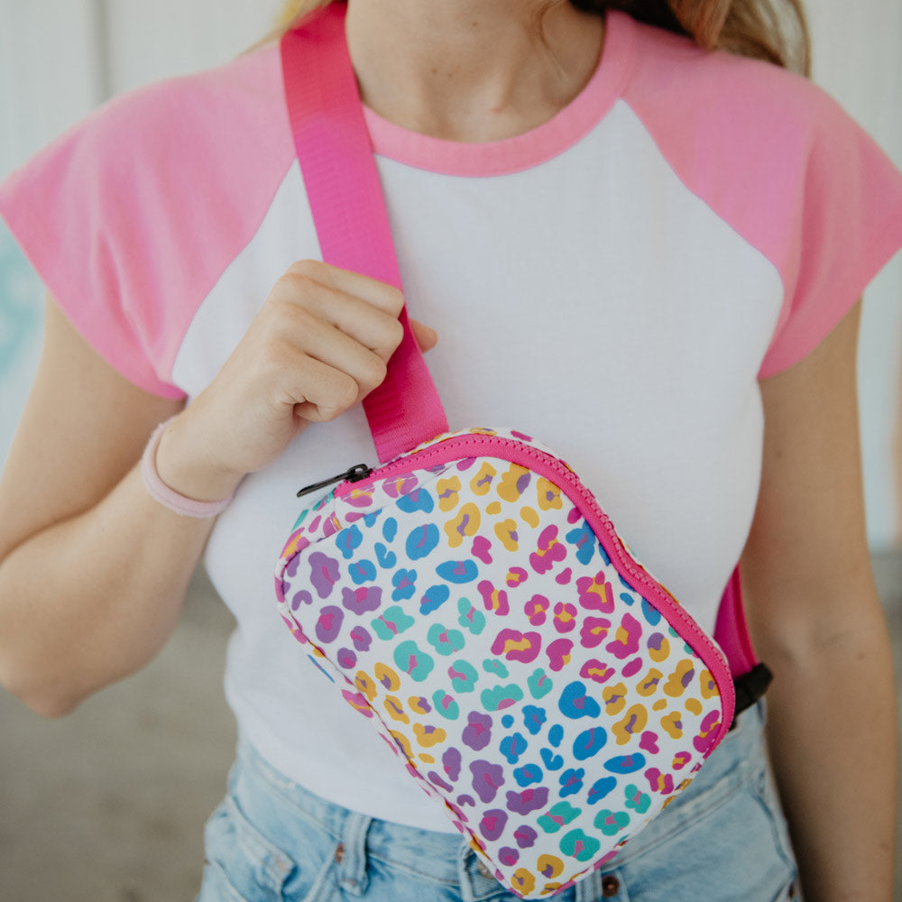 Multicolored Leopard Wholesale Belt Bag
