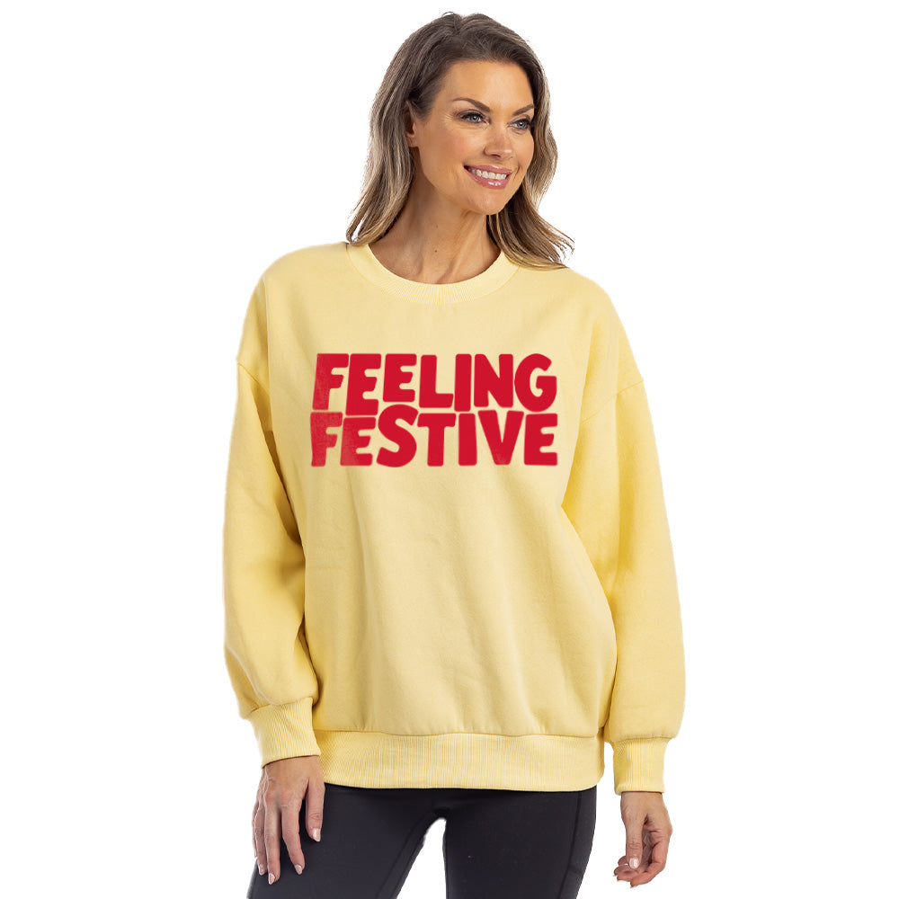 Feeling Festive Christmas Wholesale Graphic Sweatshirt
