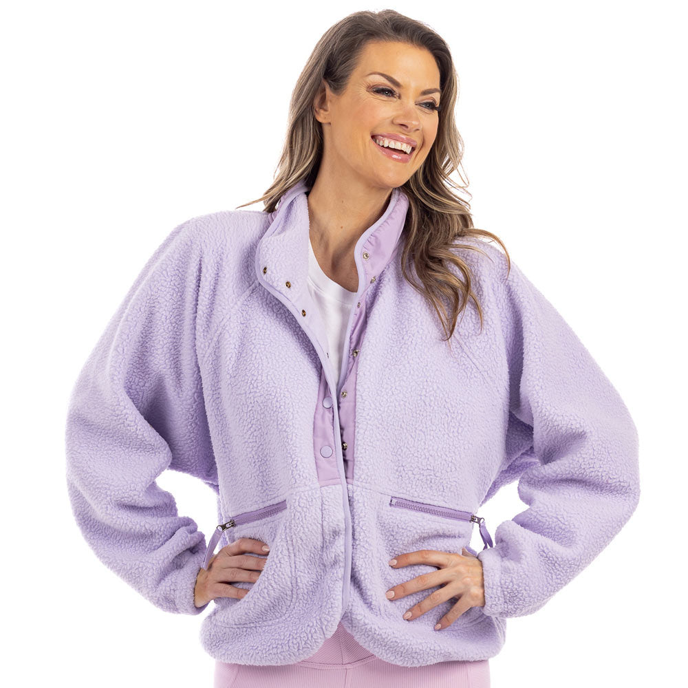 Light Purple Wholesale Athletic Fleece Jacket