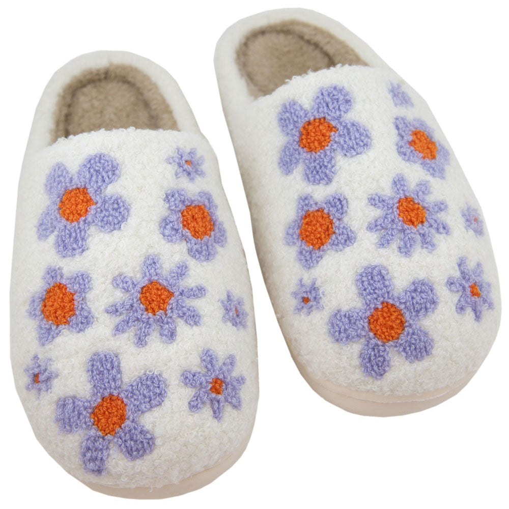 Lilac Daisy All Over House Wholesale Slippers