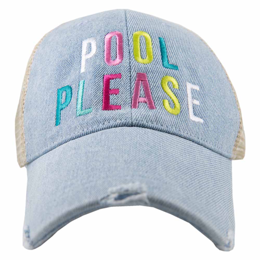 Pool Please Women's Denim Wholesale Trucker Hats