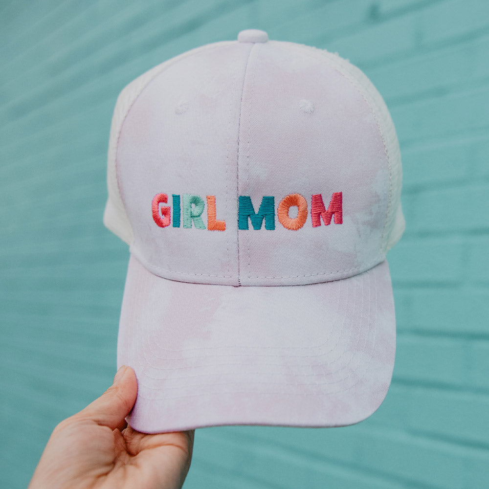 Girl Mom Tie Dye Wholesale Trucker Hats (Multicolored)