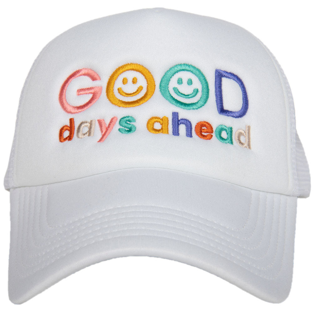 Good Days Ahead Trucker Hat (All White)