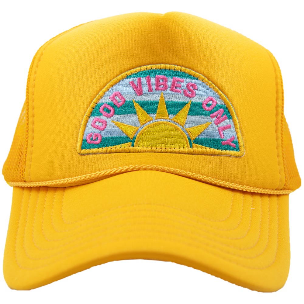 Good Vibes Only Patch Wholesale Women's Foam Hat