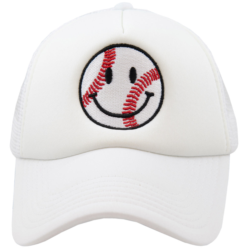 Baseball Happy Face Foam Wholesale Snapback Hat