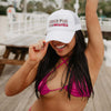Here For The Snacks White Foam Trucker Hat