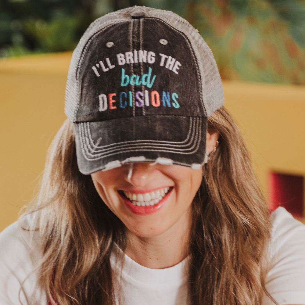 "I’ll Bring The Bad Decisions" Wholesale Women's Trucker Hat