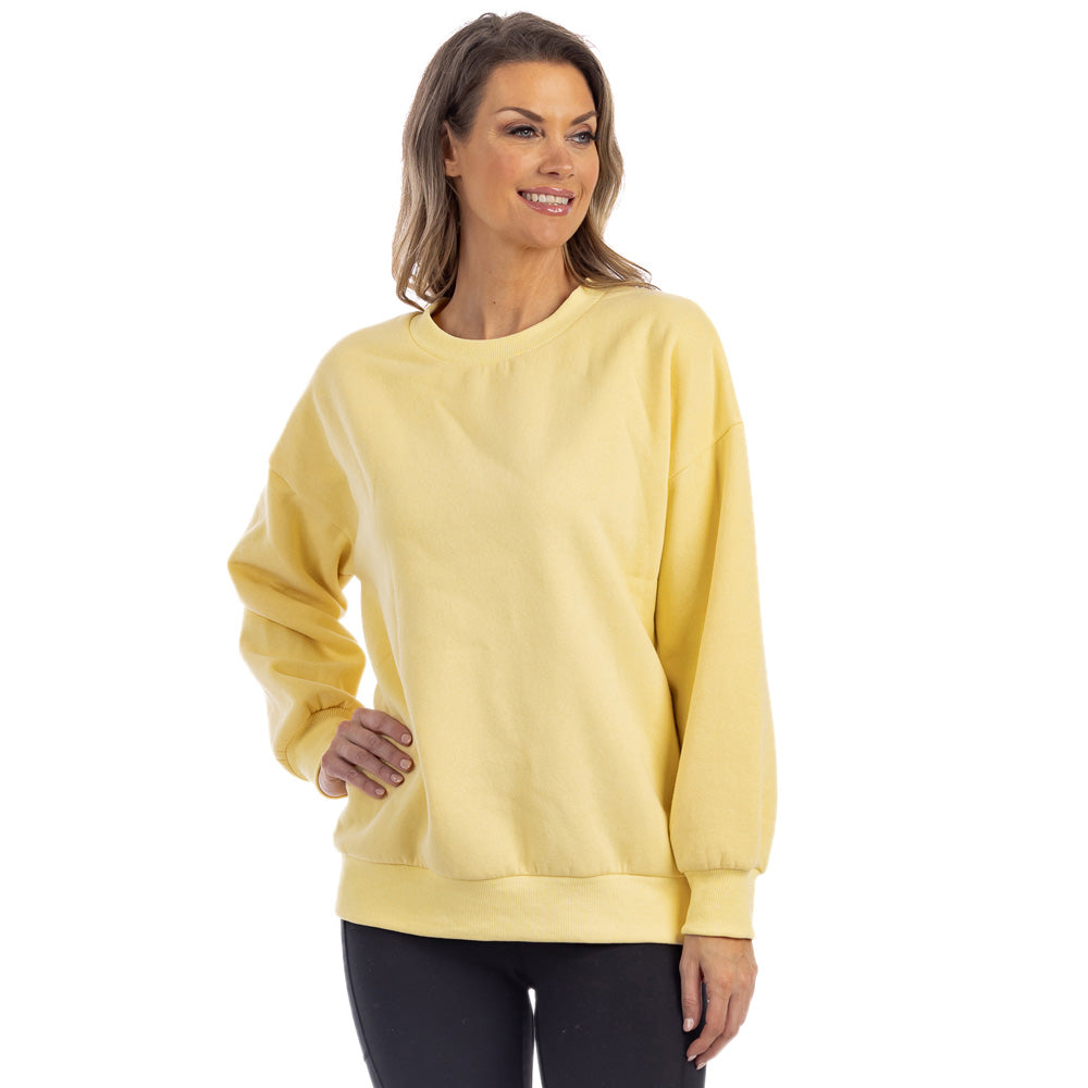 Yellow Crew Neck Wholesale Sweatshirt