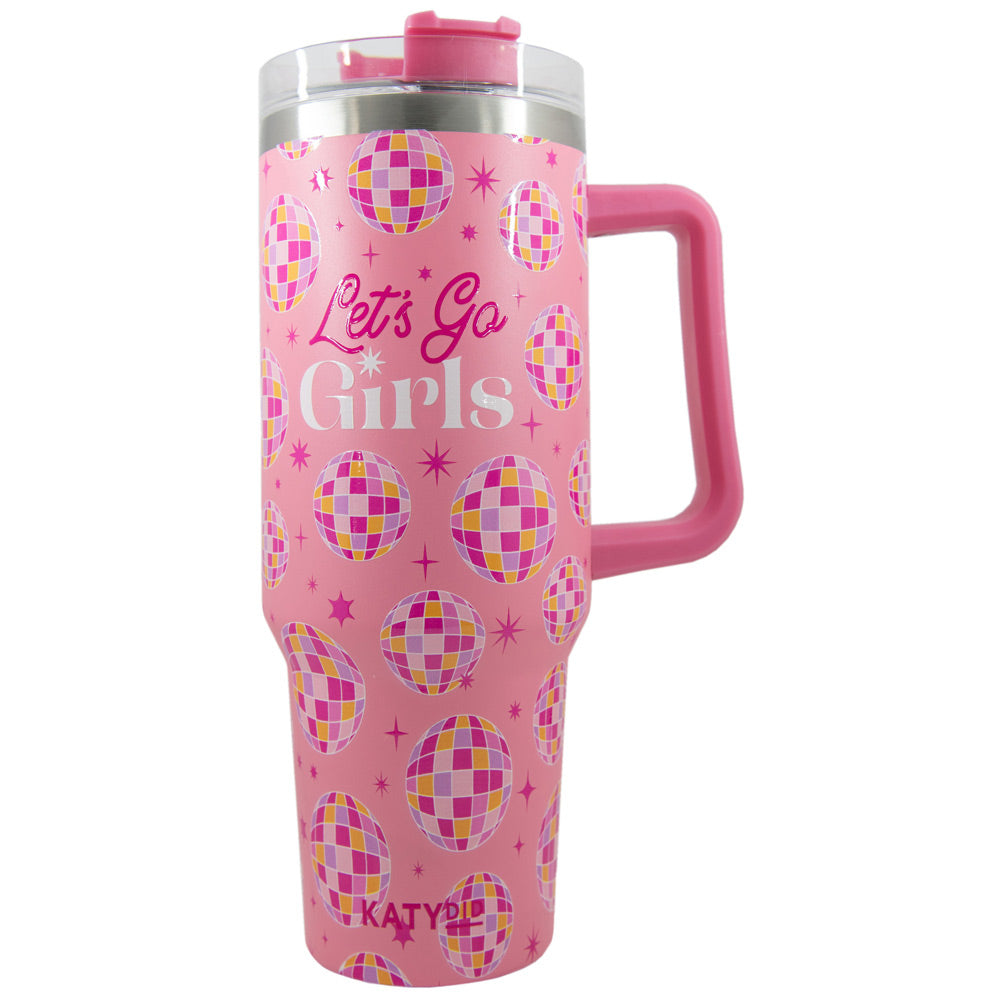 Strawberries Printed Coffee 40 Oz Tumbler with Handle