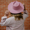 Light Pink Wholesale Wide Brim Felt Hat for Women