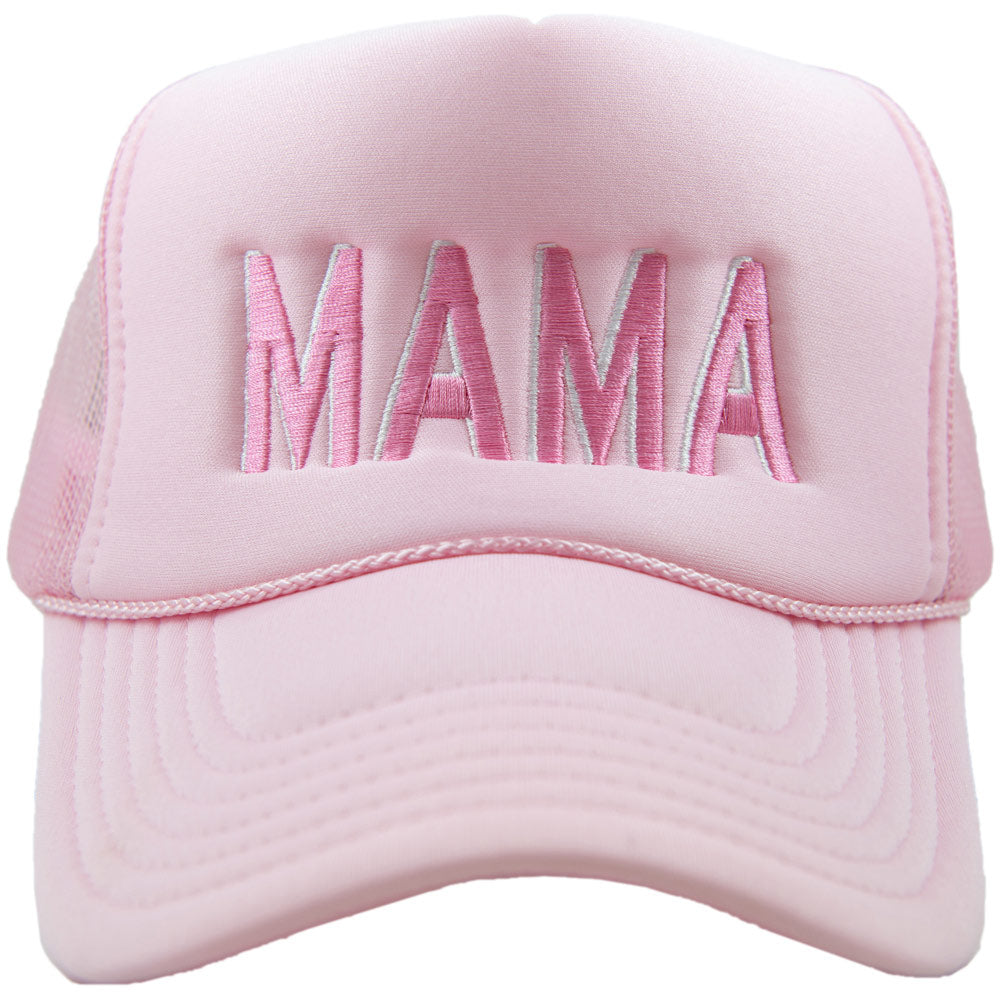 MAMA (Pink and White) Wholesale Foam Trucker Hat