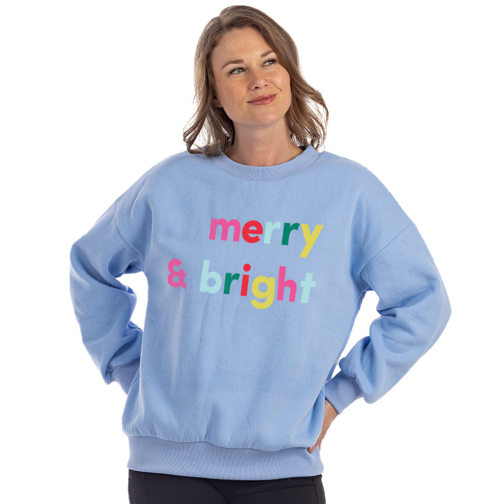 Merry & Bright Christmas Wholesale Crewneck Sweatshirt