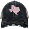 Texas Shape PINK Leopard Wholesale Trucker Hats