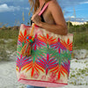 Feather Tie Dye Shoulder Wholesale Tote Bag