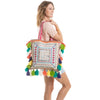 Cream Shabby Chic Tassels Wholesale Tote Bag
