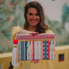 Multicolored Frilled and Pom Pom Tassel Wholesale Pocket Book