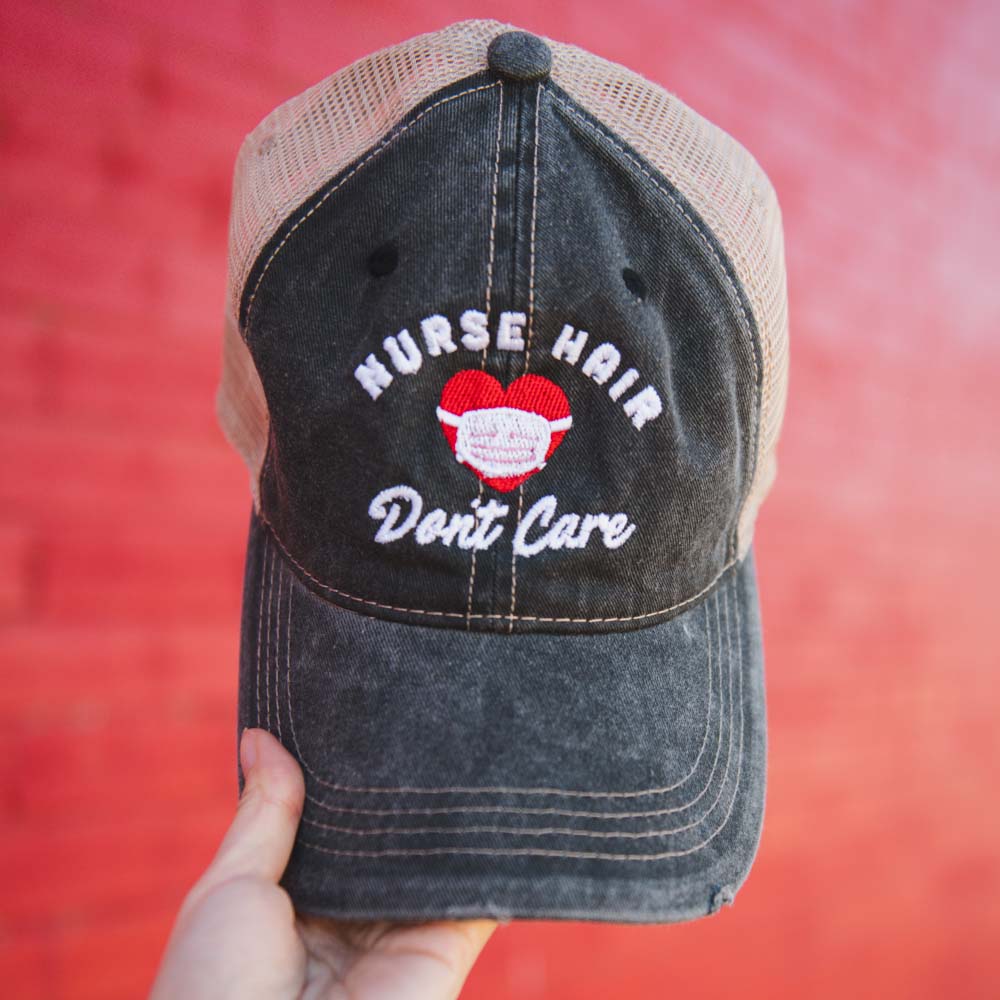 Nurse Hair Don't Care with Mask Wholesale Trucker Hats