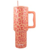 Modern Orange Leopard Wholesale 38 Oz Tumbler Cup w/ Handle