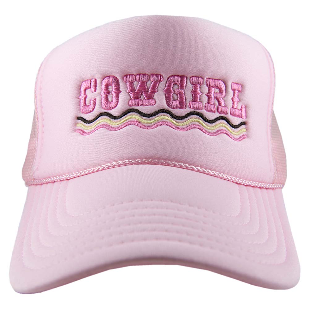 COWGIRL Spelled Out Foam Wholesale Trucker Hat