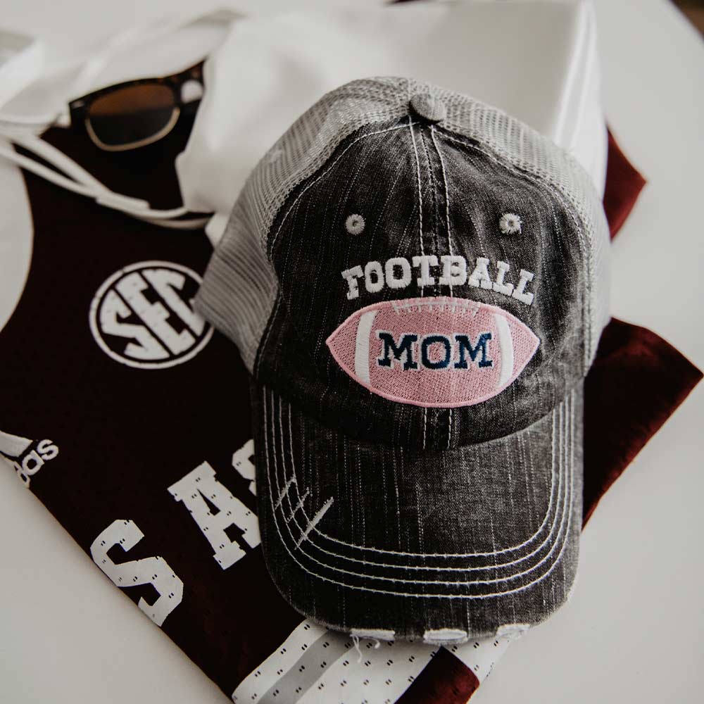 Pink Football Mom Wholesale Trucker Hats