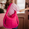 Hot Pink Wholesale Hobo Tote Bag