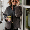 Charcoal Garment Washed Wholesale Quilted Jacket