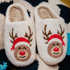 Reindeer Red Nose Wholesale House Slippers