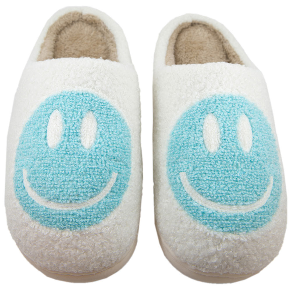 Aqua Wholesale Happy Face Cozy Slippers